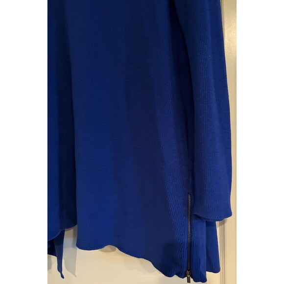 Talbots XL Blue Boyfriend Cardigan. Decorative Side Zippers  Sty 4945 Capsule - Picture 2 of 16